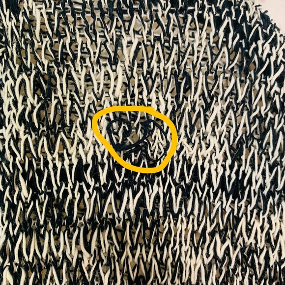 Eileen Fisher Organic Linen Cotton Blend Cardigan Vest XL Open Front Knit Black - Picture 6 of 8